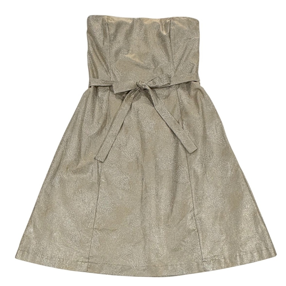 Love-Life by Felice Pappas Vintage Metallic Print A-Line Dress Size 4 W498